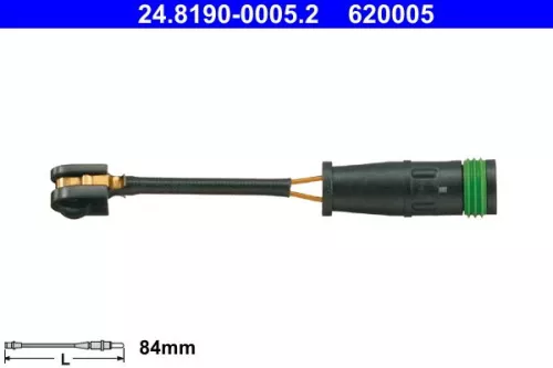 Warning Contact, brake pad wear