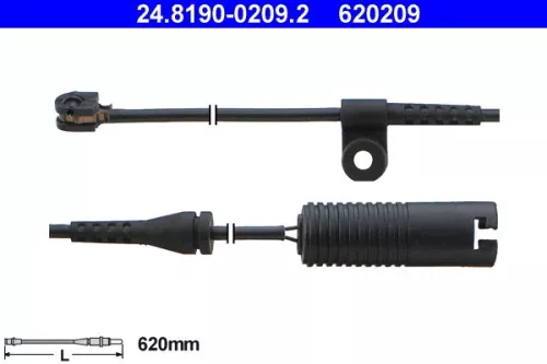 Warning Contact, brake pad wear