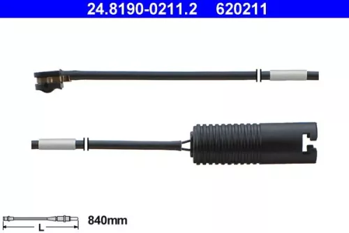 Warning Contact, brake pad wear