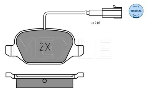 MEYLE Brake Pad Set, disc brake (0252523717)