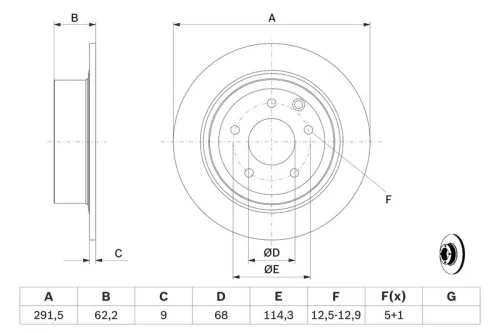 BOSCH Brake Disc (0986479C60)