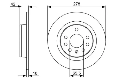 BOSCH Brake Disc (0986479C80)