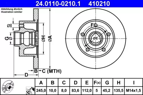 ATE Brake Disc (24.0110-0210.1)