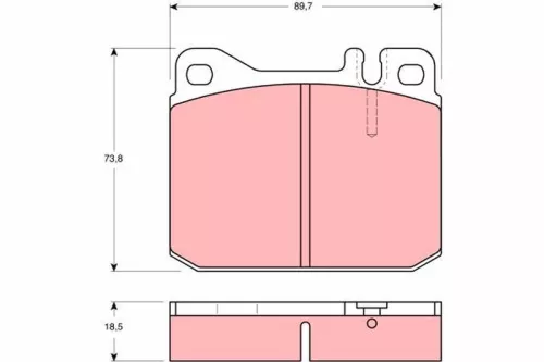 TRW Brake Pad Set, disc brake (GDB1103)