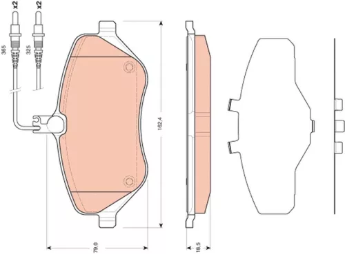 TRW Brake Pad Set, disc brake (GDB1663)