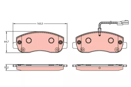 TRW Brake Pad Set, disc brake (GDB1910)