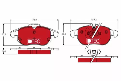 TRW Brake Pad Set, disc brake (GDB1613DTE)