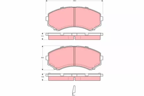 TRW Brake Pad Set, disc brake (GDB3254)