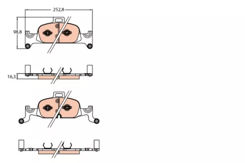 TRW Brake Pad Set, disc brake (GDB2126)