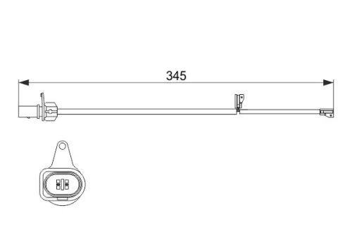 BOSCH Warning Contact, brake pad wear (1987474507)