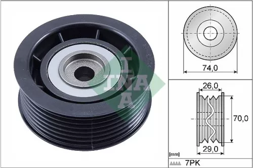 Deflection/Guide Pulley, V-ribbed belt