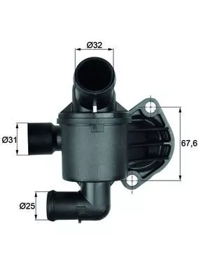 MAHLE Thermostat, coolant (TI3587)