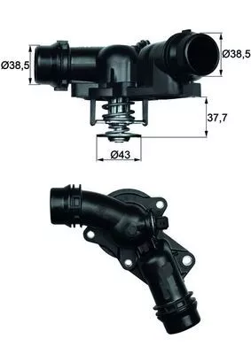 MAHLE Thermostat, coolant (TM1397)