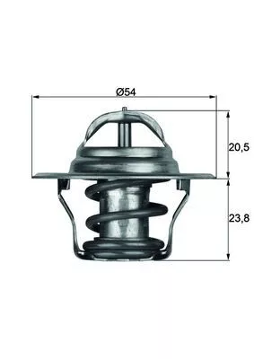 MAHLE Thermostat, coolant (TX1487D)