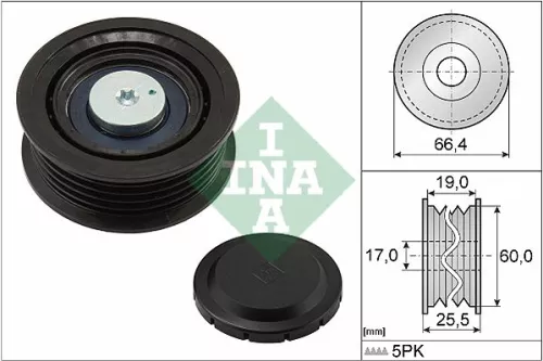 Deflection/Guide Pulley, V-ribbed belt
