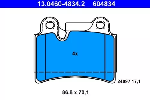 ATE Brake Pad Set, disc brake (13.0460-4834.2)