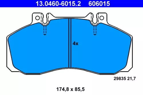 ATE Brake Pad Set, disc brake (13.0460-6015.2)