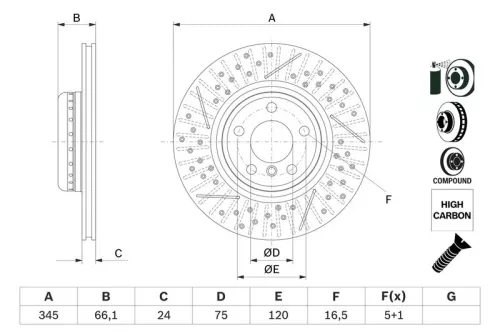 BOSCH Brake Disc (0986479E05)