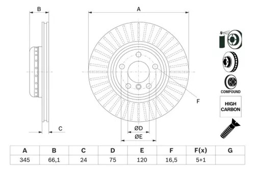 BOSCH Brake Disc (0986479E06)