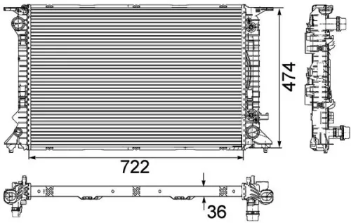 MAHLE Radiator, engine cooling (CR912000P)
