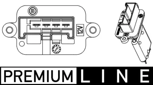 Resistor, interior blower