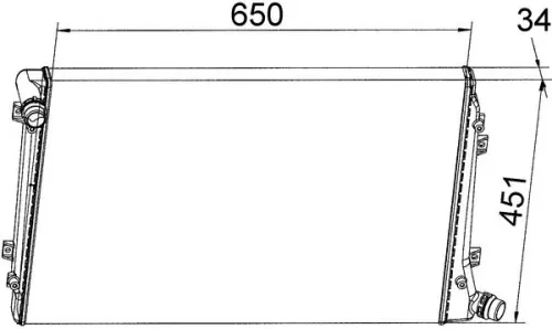 MAHLE Radiator, engine cooling (CR1395000S)