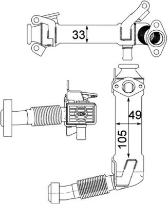 MAHLE Cooler, exhaust gas recirculation (CE21000P)