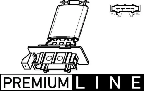 Resistor, interior blower