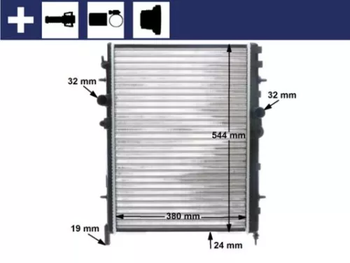 Radiator, engine cooling