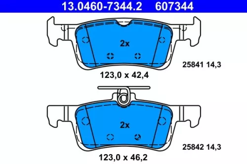 ATE Brake Pad Set, disc brake (13.0460-7344.2)