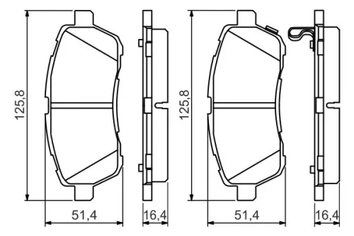 BOSCH Brake Pad Set, disc brake (0986494574)