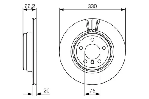BOSCH Brake Disc (0986479622)