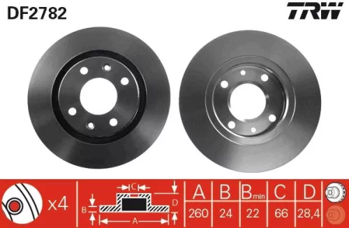 TRW Brake Disc (DF2782)