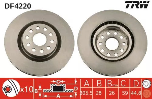 TRW Brake Disc (DF4220)