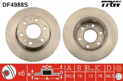 TRW Brake Disc (DF4988S)