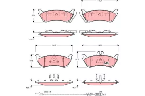 TRW Brake Pad Set, disc brake (GDB1456)
