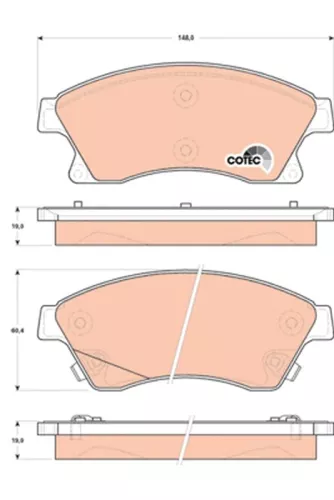 TRW Brake Pad Set, disc brake (GDB1843)