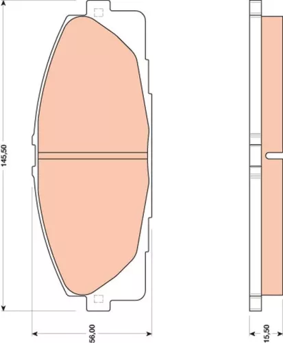 TRW Brake Pad Set, disc brake (GDB3485)
