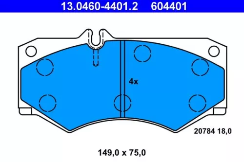 ATE Brake Pad Set, disc brake (13.0460-4401.2)