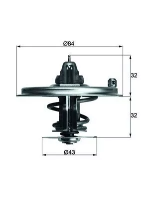 MAHLE Thermostat, coolant (TX3685D)