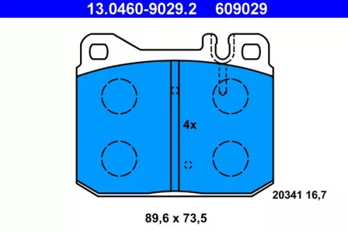 ATE Brake Pad Set, disc brake (13.0460-9029.2)