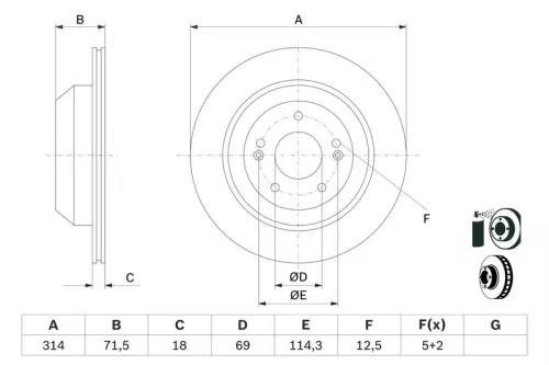BOSCH Brake Disc (0986479F43)