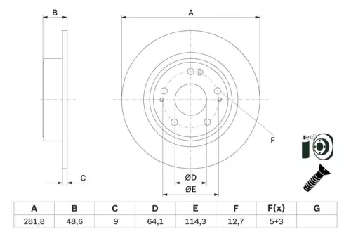 BOSCH Brake Disc (0986479F76)
