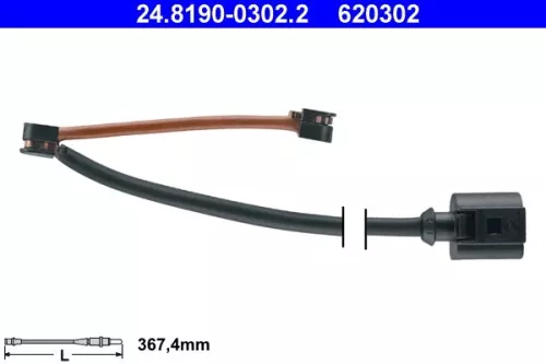 ATE Warning Contact, brake pad wear (24.8190-0302.2)