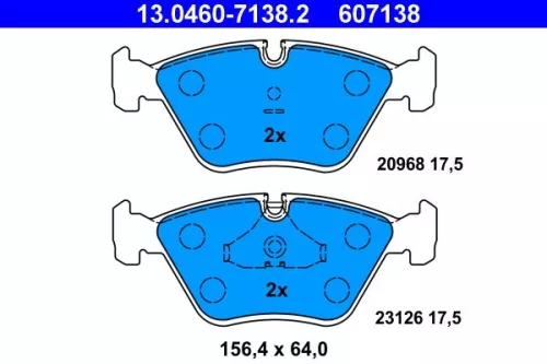 ATE Brake Pad Set, disc brake (13.0460-7138.2)