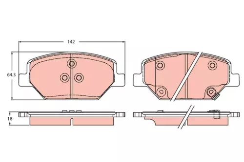 TRW Brake Pad Set, disc brake (GDB2185)