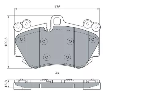 BOSCH Brake Pad Set, disc brake (0986424073)