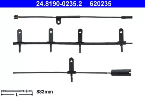 Warning Contact, brake pad wear