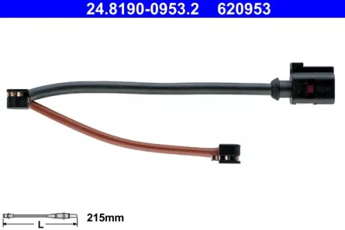 Warning Contact, brake pad wear