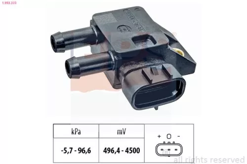 Sensor, exhaust pressure